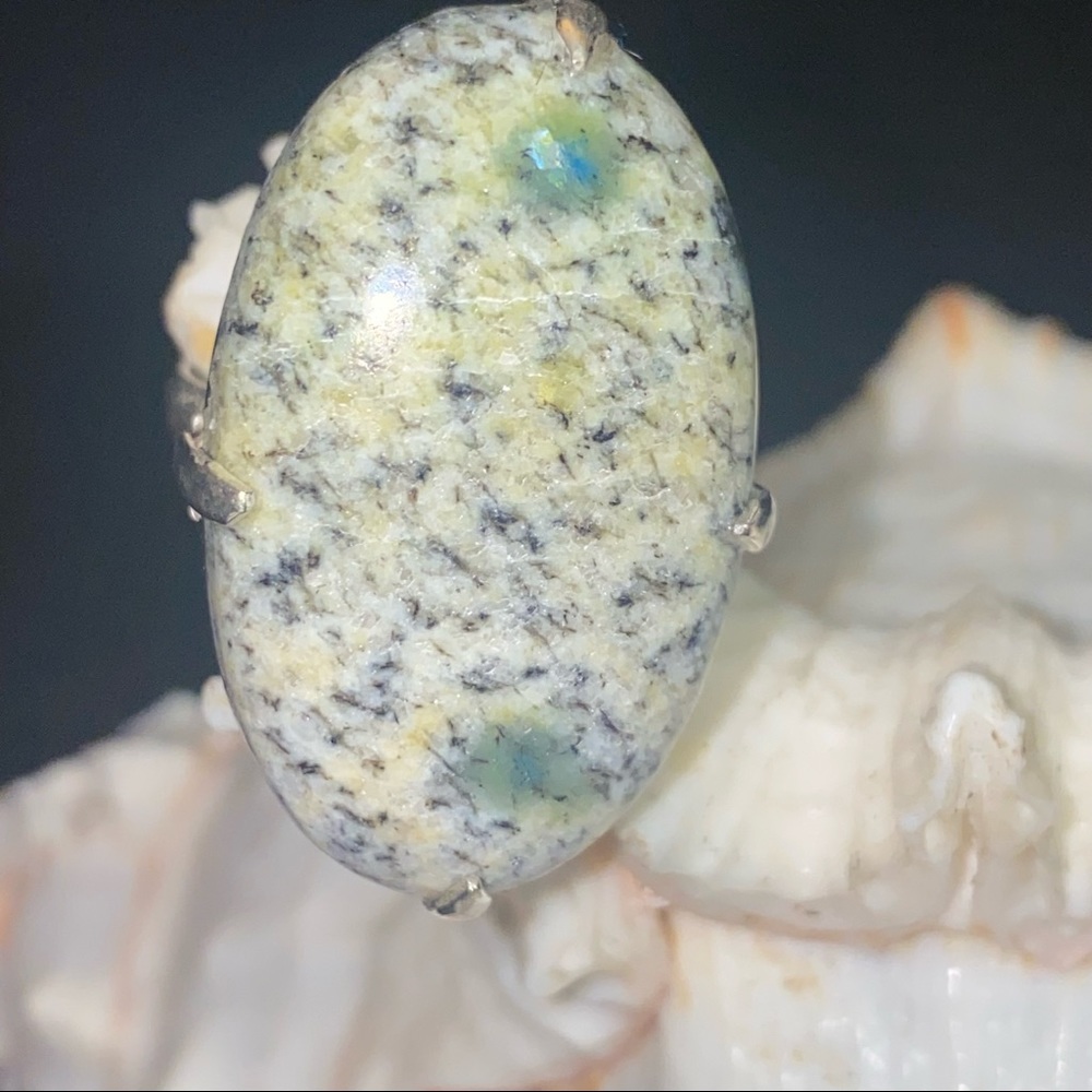 K2 Azurite Natural Gemstone handcrafted ring - Picture 4 of 7